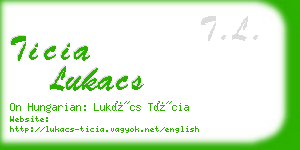 ticia lukacs business card